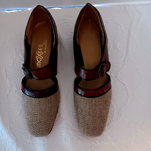 Moxees by Belgrade Shoes - Moxees By Belgrade Vintage Women's Mary Janes  Sz 7.5 Leather & Tweed